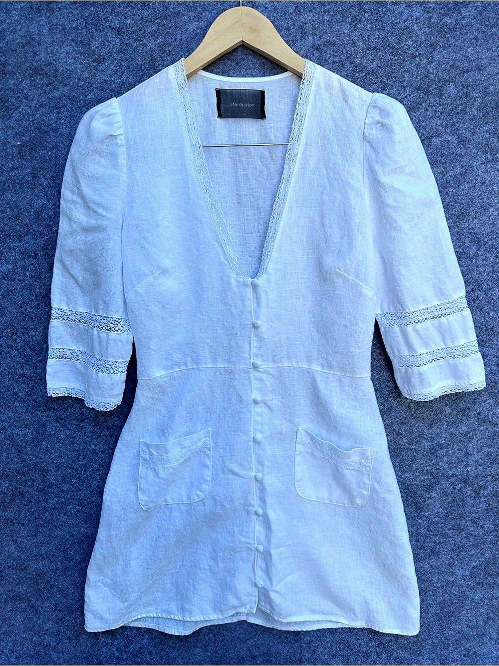 Reformation Linen Mini Dress Size 4 Like New
